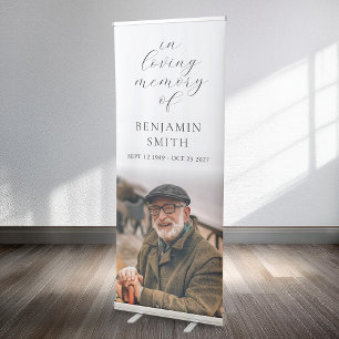 In Loving Memory Photo Funeral Retractable Banner