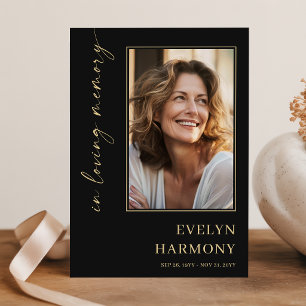 In Loving Memory Photo Funeral Thank You Card