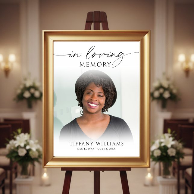 In Loving Memory Photo Funeral Welcome Sign (Creator Uploaded)