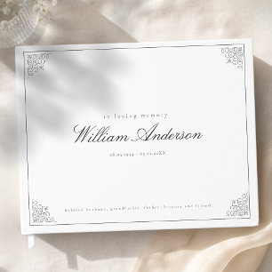 In Loving Memory Photo Funeral White Guest Book
