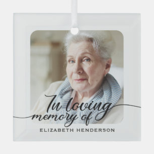 In Loving Memory Photo  Glass Tree Decoration