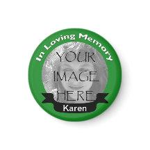 In Loving Memory Photo Green Magnet