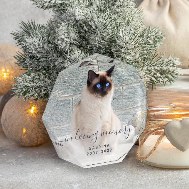 In Loving Memory Photo Grey Script Pet Memorial Block (Creator Uploaded)
