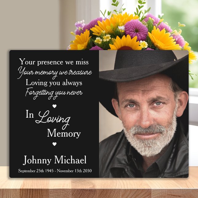In Loving Memory Photo Keepsake Memorial Plaque (Creator Uploaded)