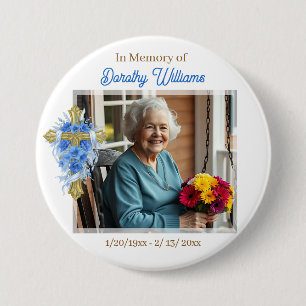 In Loving Memory   Photo Memorial 7.5 Cm Round Badge