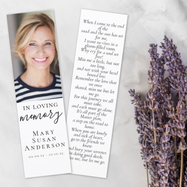 In Loving Memory Photo Memorial Bookmark (Creator Uploaded)