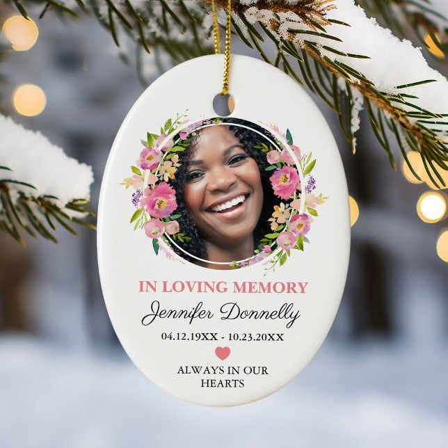 In Loving Memory Photo Memorial Ceramic Tree Decoration (Creator Uploaded)