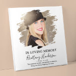 In Loving Memory | Photo Memorial Faux Canvas Print<br><div class="desc">Create your own funeral memorial canvas featuring a photo of your loved one, the beautiful saying "In loving memory", their name, dates and a personal message. Perfect tribute as a sympathy gift, or as a photo tribute keepsake. The text style, size and color can be changed by clicking on the...</div>
