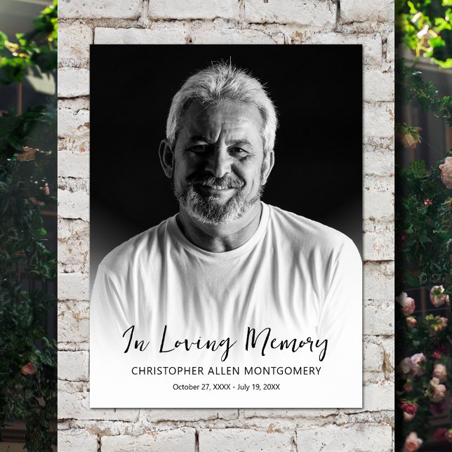 In Loving Memory Photo Memorial Funeral Poster (In Loving Memory Photo Memorial Funeral Poster - INSTANT DOWNLOAD or PRINTED (framed, too))