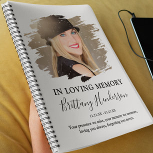 In Loving Memory   Photo Memorial Guest Notebook