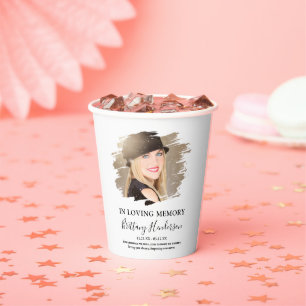 In Loving Memory   Photo Memorial Paper Cups