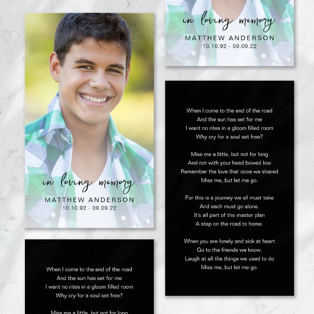 In Loving Memory Photo Memorial Poem Card (Creator Uploaded)