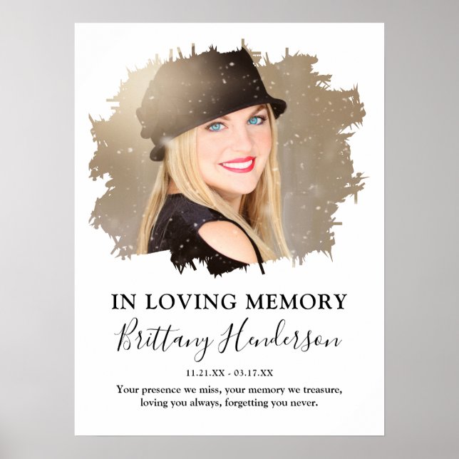 In Loving Memory | Photo Memorial Poster (Front)