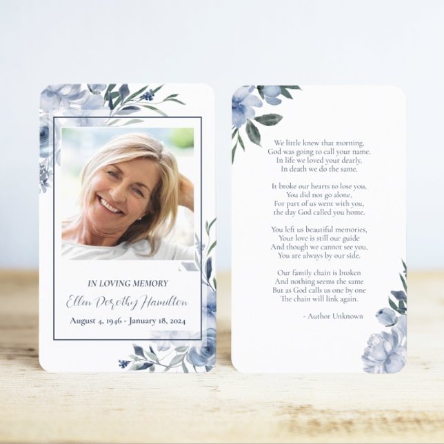 In Loving Memory Photo Memorial Prayer Card (Creator Uploaded)