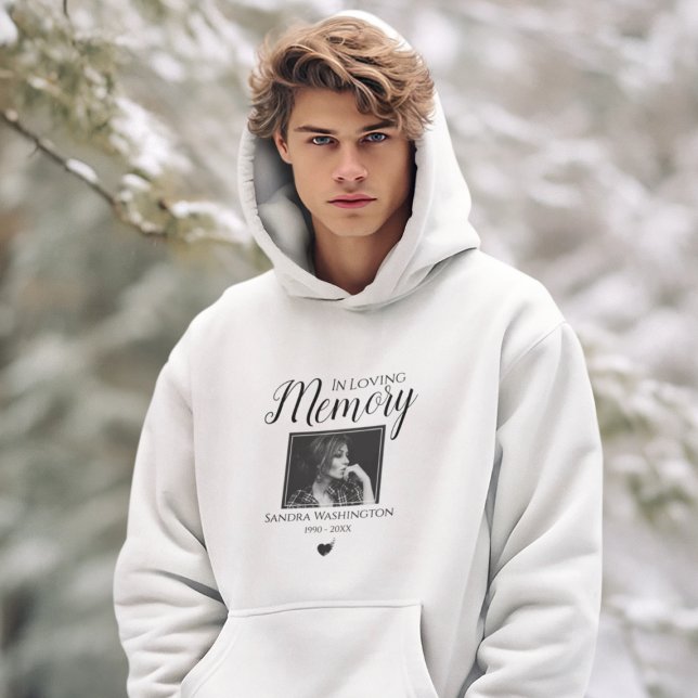 In Loving Memory | Photo Memorial Service Hoodie (Creator Uploaded)