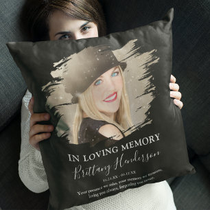 In Loving Memory Photo Memorial Throw Pillow
