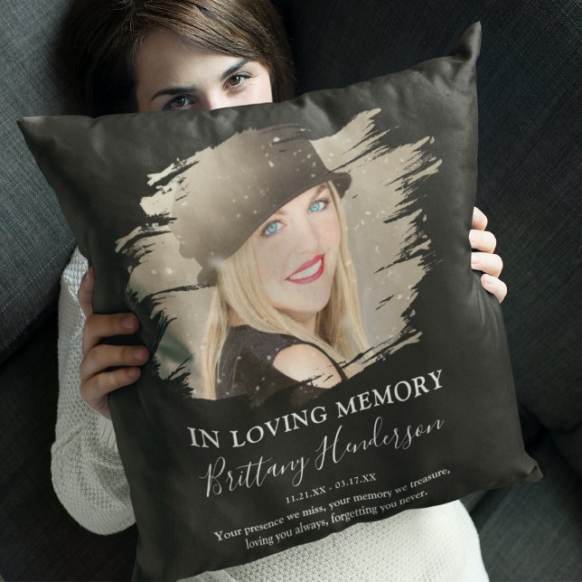In Loving Memory | Photo Memorial Throw Pillow (Creator Uploaded)