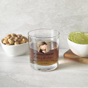 In Loving Memory Photo Memorial Whiskey Glass