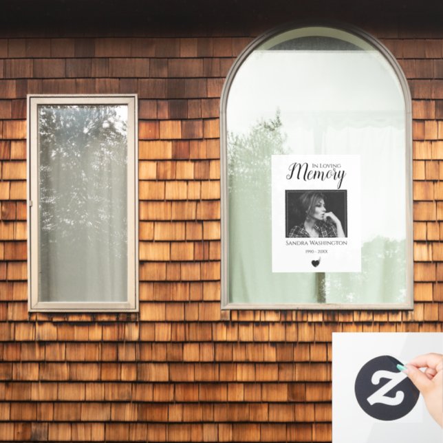In Loving Memory | Photo Memorial Window Cling (Home Window)