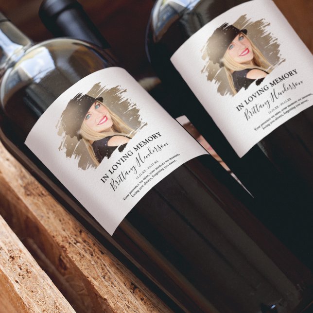 In Loving Memory | Photo | Memorial Wine Label (Creator Uploaded)
