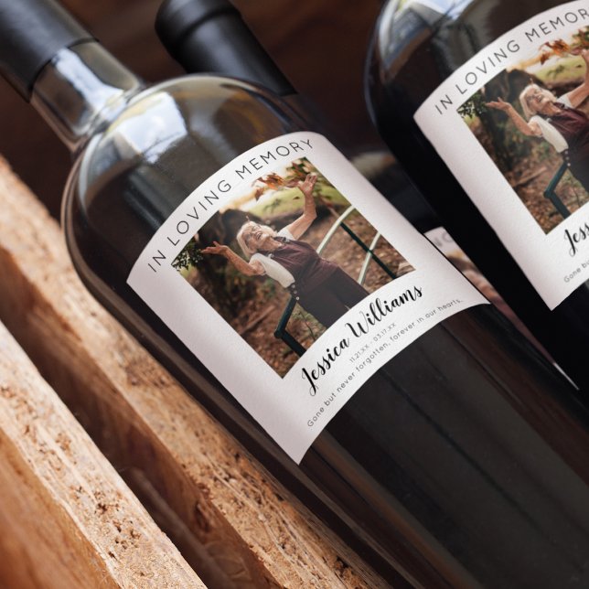 In Loving Memory | Photo | Memorial Wine Label (Creator Uploaded)