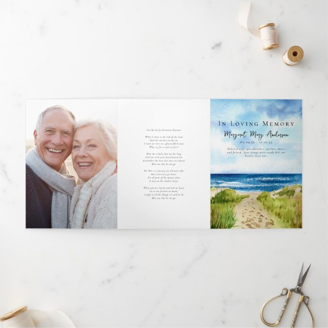 In Loving Memory Photo Memories Memorial Card (Outside)