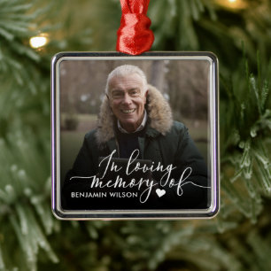 In Loving Memory Photo Metal Tree Decoration