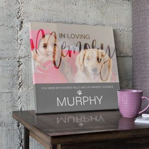 In Loving Memory Photo Pet Memorial Plaque