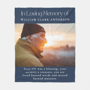 In Loving Memory Photo Poem Tribute Blanket