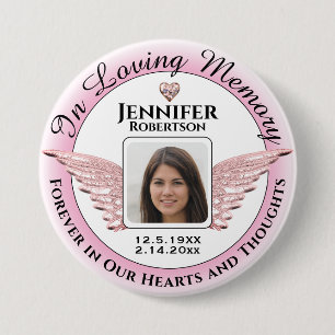 In Loving Memory Photo Remembrance 7.5 Cm Round Badge