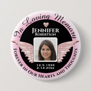 In Loving Memory Photo Remembrance 7.5 Cm Round Badge