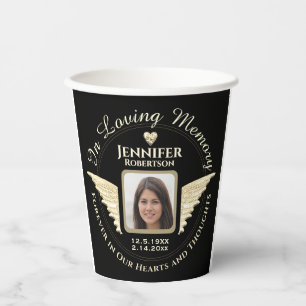 In Loving Memory Photo Remembrance Paper Cups