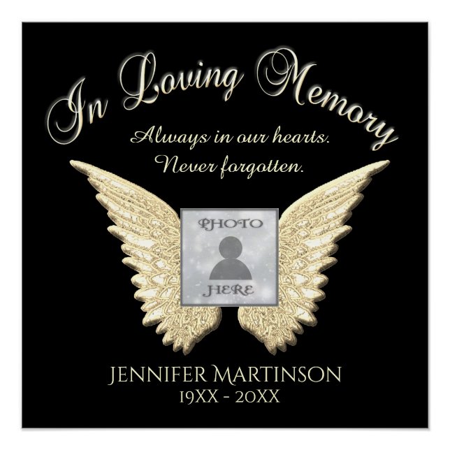 In Loving Memory Photo Remembrance Poster (Front)