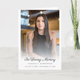 In Loving Memory Photo Simple Funeral Service Programme