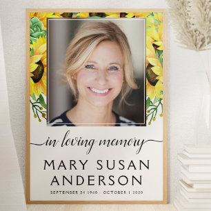 In Loving Memory Photo Sunflower Welcome Sign
