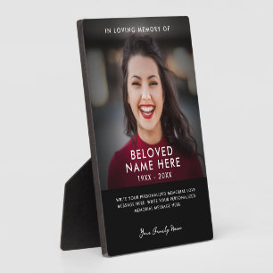 In Loving Memory Photo Tribute Plaque