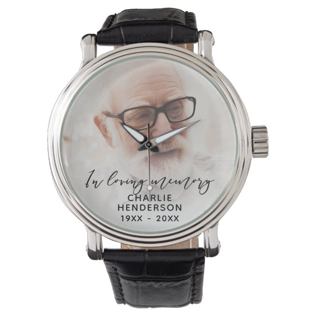 In Loving Memory Photo Watch With Name (Front)