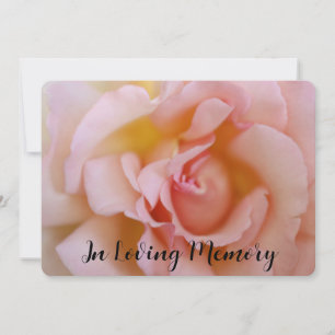 In Loving Memory Pink Rose Invitation