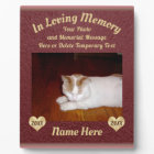 In Loving Memory Plaque with Your PHOTO and TEXT