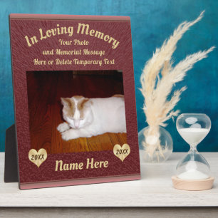 In Loving Memory Plaque with Your PHOTO and TEXT