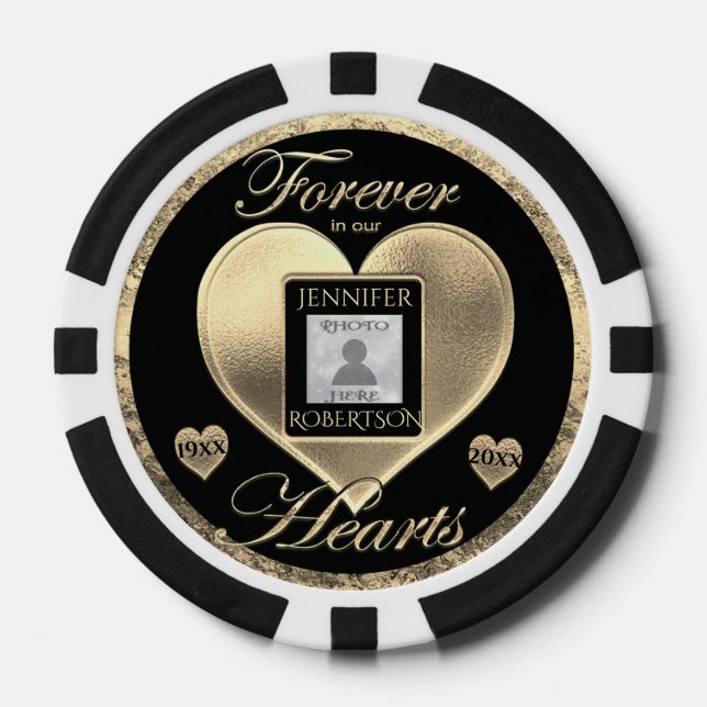 In Loving Memory Pocket Photo Remembrance Poker Chips (Front)