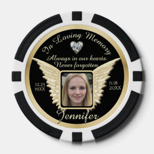 In Loving Memory Pocket Photo Remembrance Poker Chips