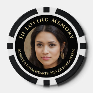 In Loving Memory Pocket Photo Remembrance Poker Chips