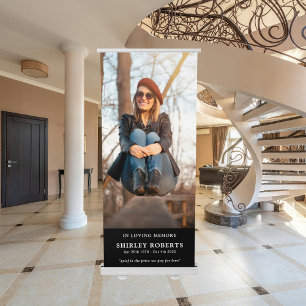 In Loving Memory Portrait Photo Collage Memorial Retractable Banner