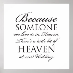 In Loving Memory Print Remembrance Wedding Sign