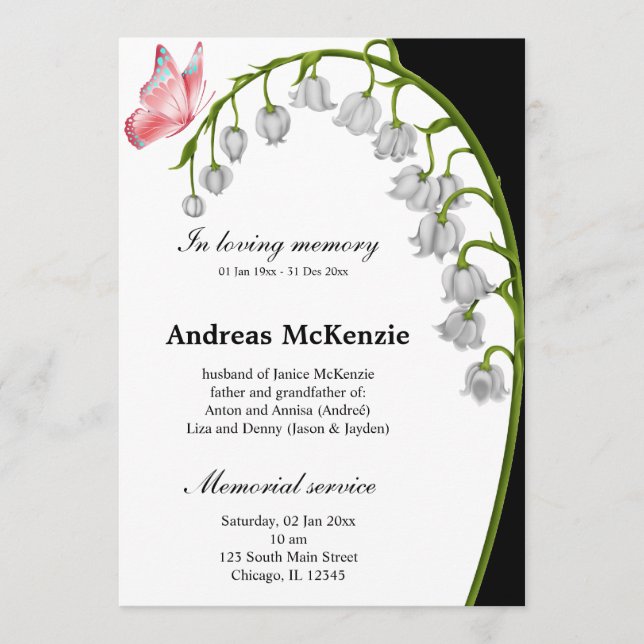 In loving memory programme (Front)