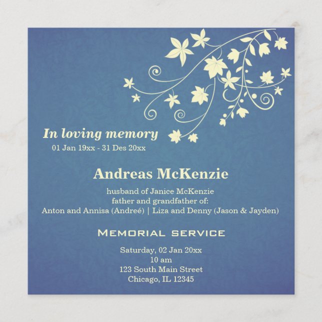 In Loving Memory Programme (Front)