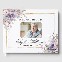 In Loving Memory Purple & Blush Pink Rose Funeral