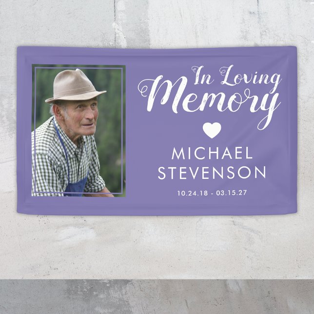 In Loving Memory | Purple Memorial Photo Banner (Creator Uploaded)