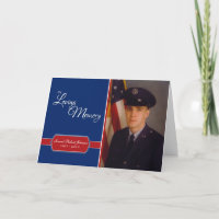In Loving Memory, Red, White & Blue Custom Photo